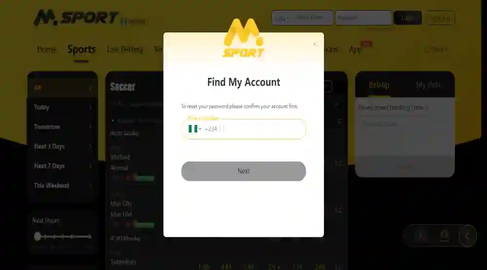 Mposport Login
